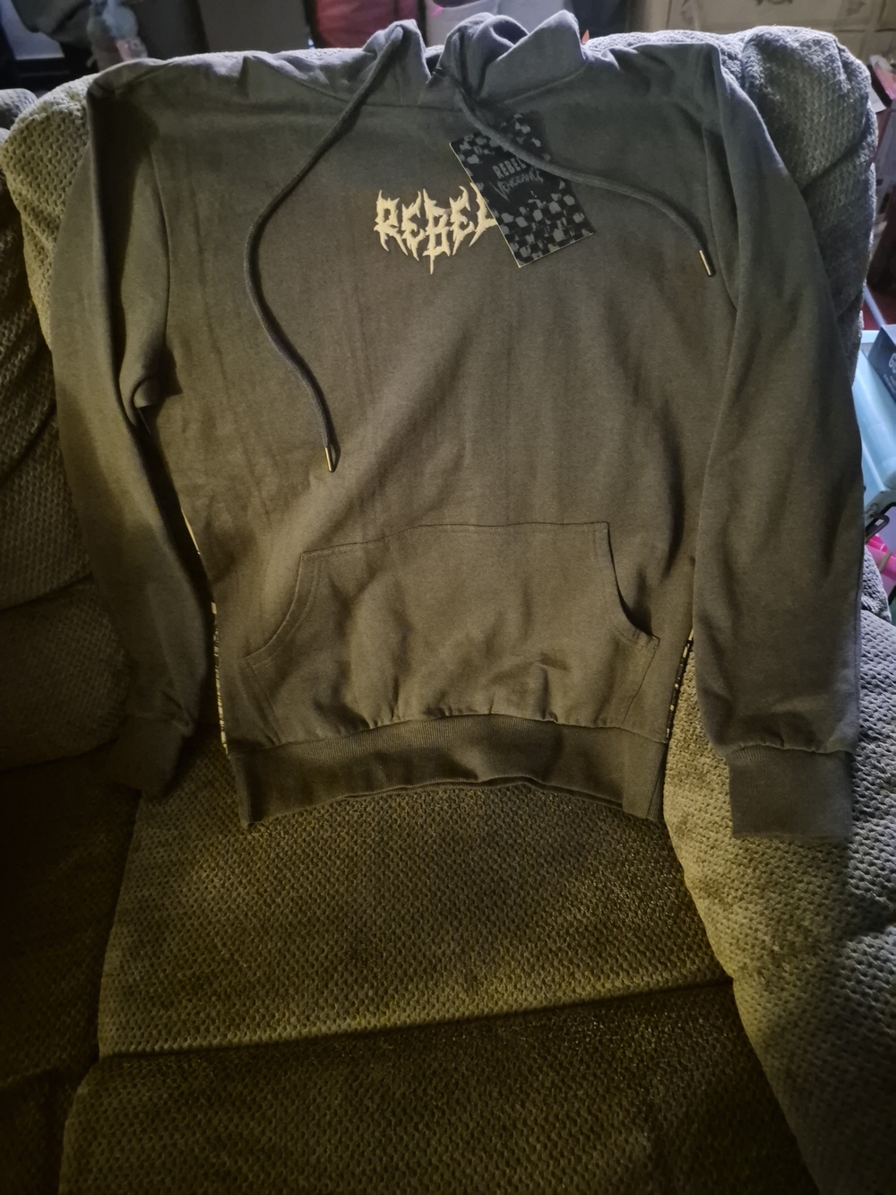 Green Rebel Hoodie Sweatshirt M